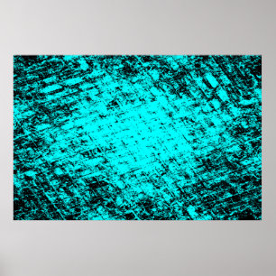 Colour grunge turquoise background. Halftone eleme Poster