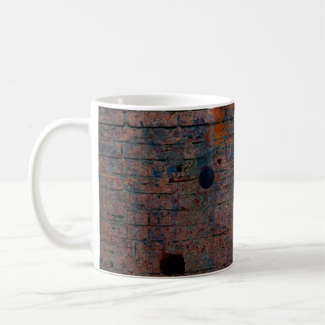 Colour grunge wall background. Various colour patt Coffee Mug (Left)