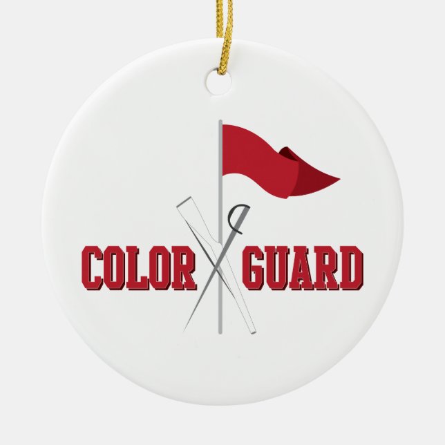 Colour Guard Ceramic Tree Decoration (Front)