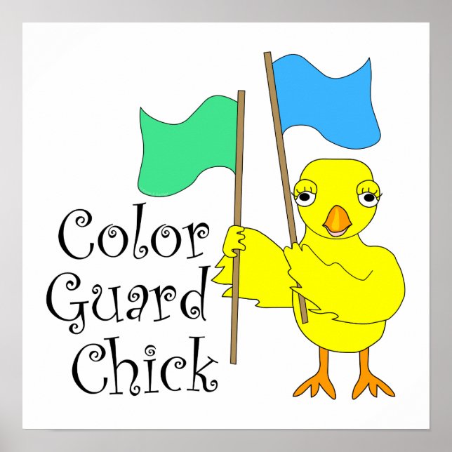 Colour Guard Chick Text Poster (Front)