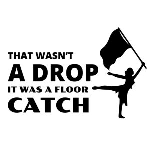 Colour Guard Flag Corps Dance Marching Band Studen Square Sticker