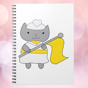 Colour Guard Grey Cat Yellow White Notebook