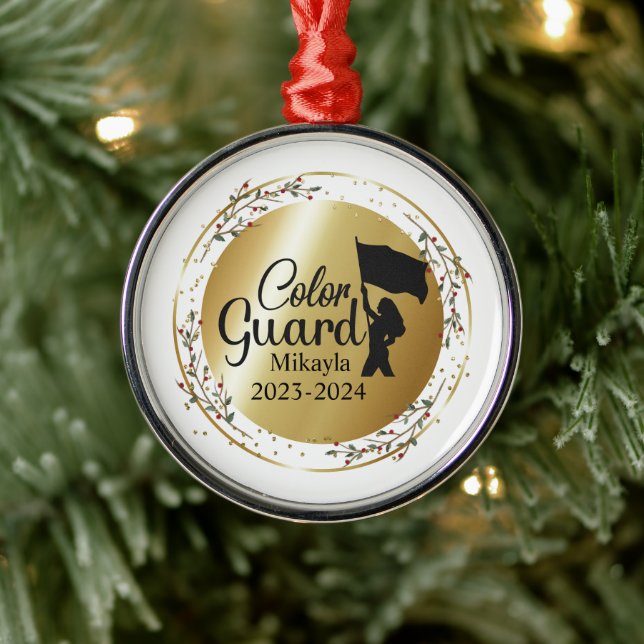 Colour Guard Marching Band Christmas Ornament (Tree)