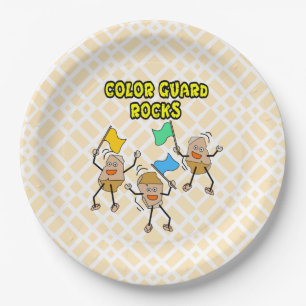 Colour Guard Rocks Paper Plate