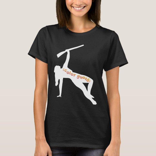Colour guard silhouette with rifle T-Shirt (Front)