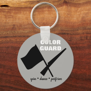Colour Guard Spin Dance Perform Button Keychain
