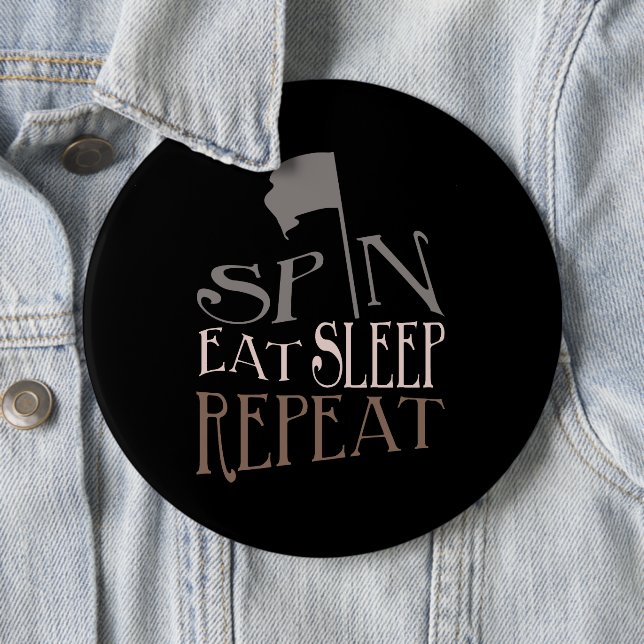 Colour Guard Spin Eat Sleep Repeat | Button (In Situ)