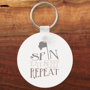 Colour Guard Spin Eat Sleep Repeat Keychain