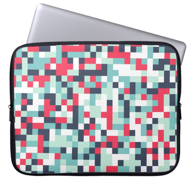 Colour Halftone Background. Abstract Multicolor Te Laptop Sleeve (Front)