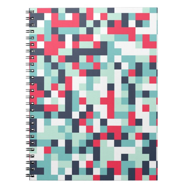 Colour Halftone Background. Abstract Multicolor Te Notebook (Front)