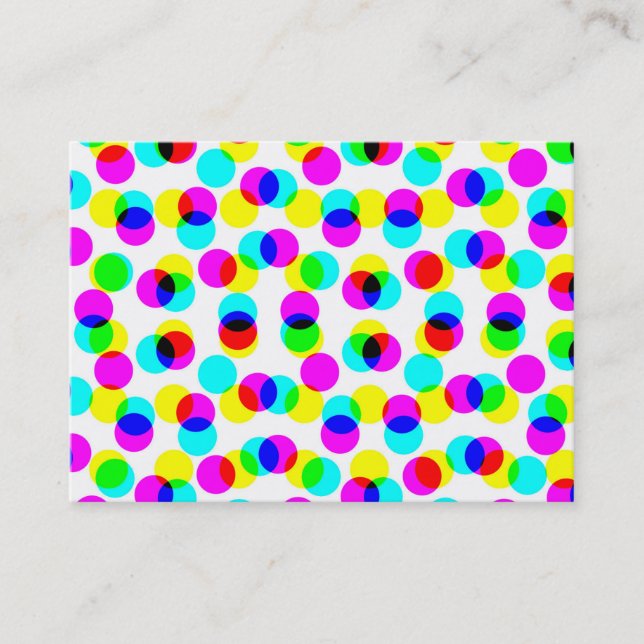 Colour Halftone Pattern Business Card (Front)