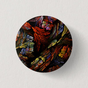 Colour Harmony Abstract Art Button (round)