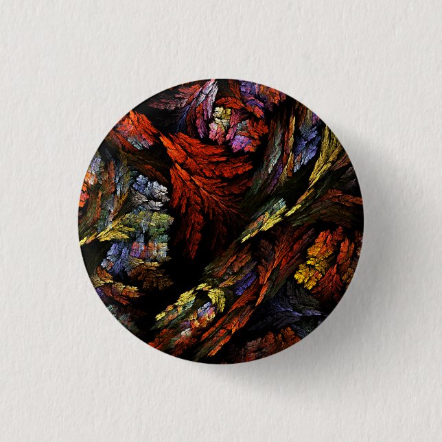 Colour Harmony Abstract Art Button (round) (Front)