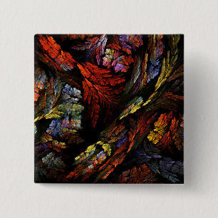 Colour Harmony Abstract Art Button (square)