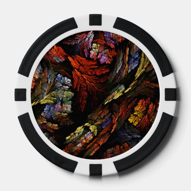 Colour Harmony Abstract Art Poker Chips (Front)