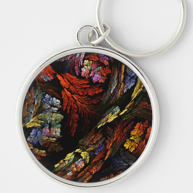 Colour Harmony Abstract Art Small Key Ring (Front)