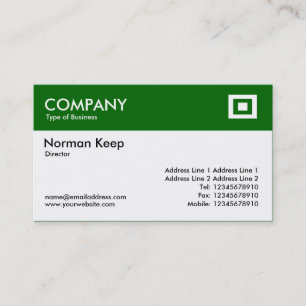 Colour Header - Green (006600) Business Card
