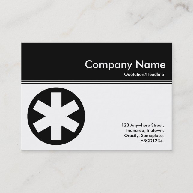 Colour Header III - Black - Asterisk Business Card (Front)