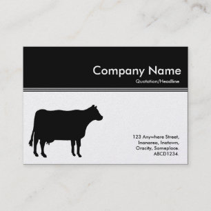 Colour Header III - Cow - Black (Gold Card) Business Card