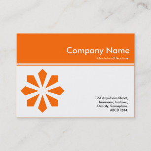 Colour Header III - Orange - Art Deco Business Card