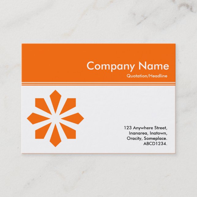 Colour Header III - Orange - Art Deco Business Card (Front)