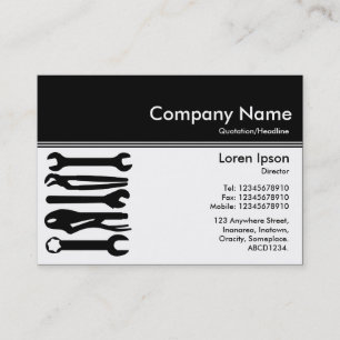 Colour Header III v2 - Blac - Tools Business Card