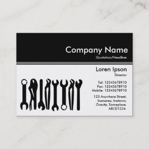 Colour Header III v2 - Black - Tools Business Card