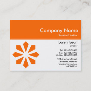 Colour Header III v2 - Orange - Art Deco Business Card