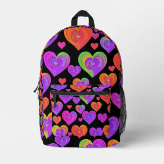 Colour Hearts Print Cut Sew Bag