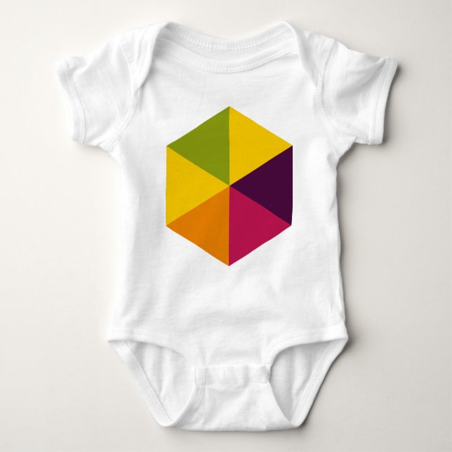 Colour Hexagon 01 Baby Bodysuit (Front)
