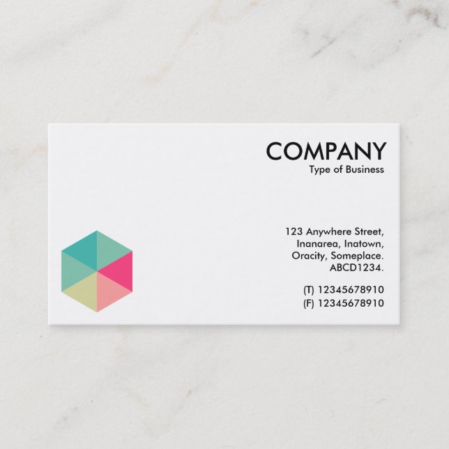 Colour Hexagon 02 Business Card (Front)