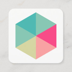 Colour Hexagon 02 Square Business Card
