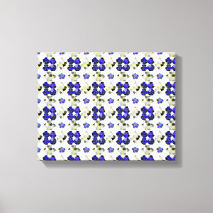 Colour Illustration Fancy shapes, Grey and Blue Canvas Print