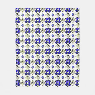 Colour Illustration Fancy shapes, Grey and Blue Fleece Blanket