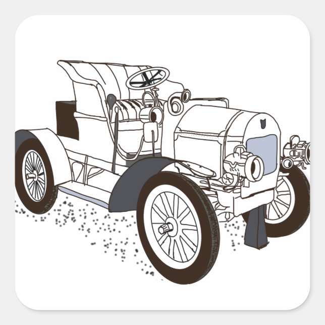 colour illustrations square sticker (Front)