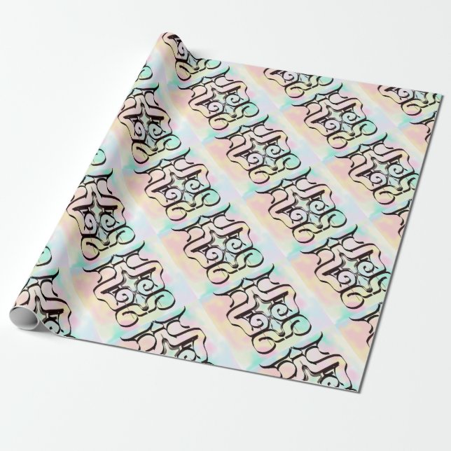 colour illustrations wrapping paper (Unrolled)