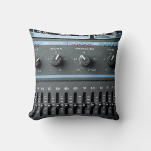 Colour image of many buttons in a sound recording cushion