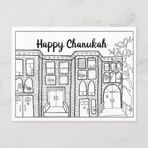 Colour-in Chanukah Postcards