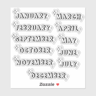 Colour In Headers Yearly Months Planner Journal 