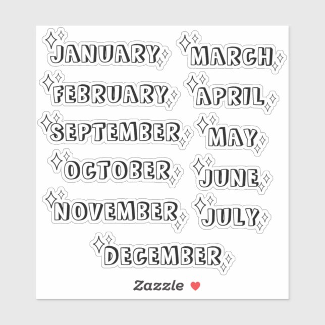 Colour In Headers Yearly Months Planner Journal  (Sheet)