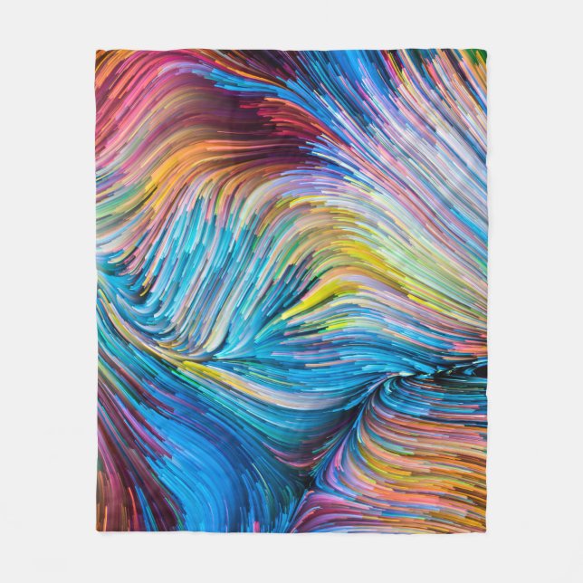 Colour In Motion series. Background design of Flow Fleece Blanket (Front)
