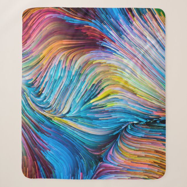 Colour In Motion series. Background design of Flow Sherpa Blanket (Front)