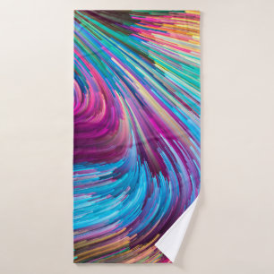 Colour In Motion series. Background design of liqu Bath Towel