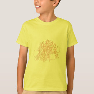 Colour in Shirts - pumpkins in a shock of corn