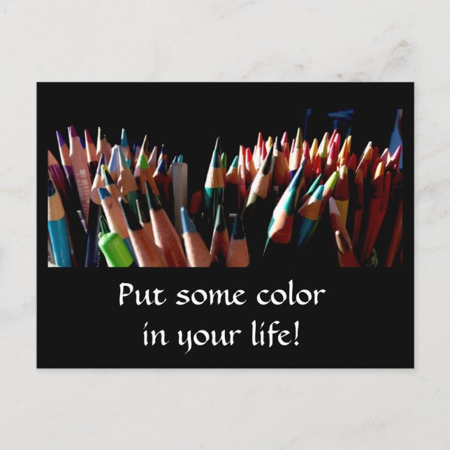 Colour in your life Postcrossing Postcard (Front)