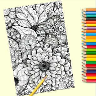 Colour It Abstract Daisy Floral Poster
