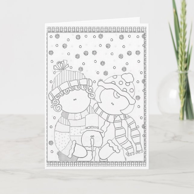 Colour It Holiday Christmas Card Greetings (Front)