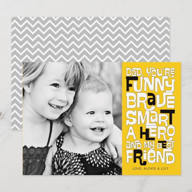 Colour it in Dad Father's Day Card (Front/Back)