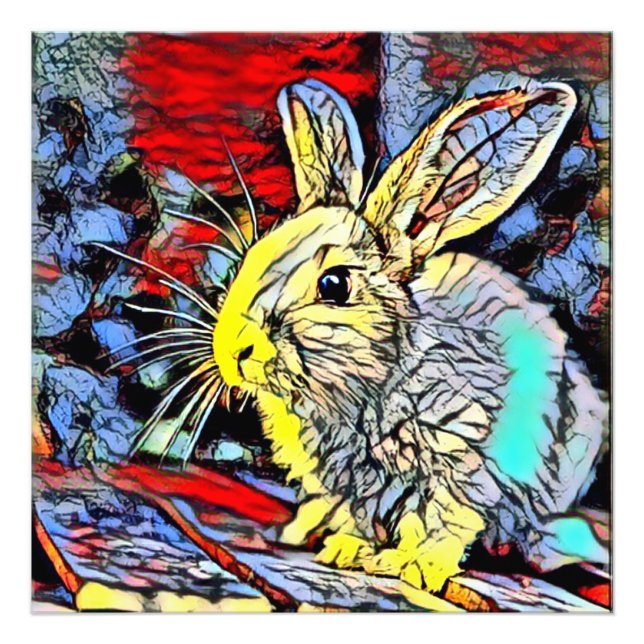 colour kick bunny photo print (Front)