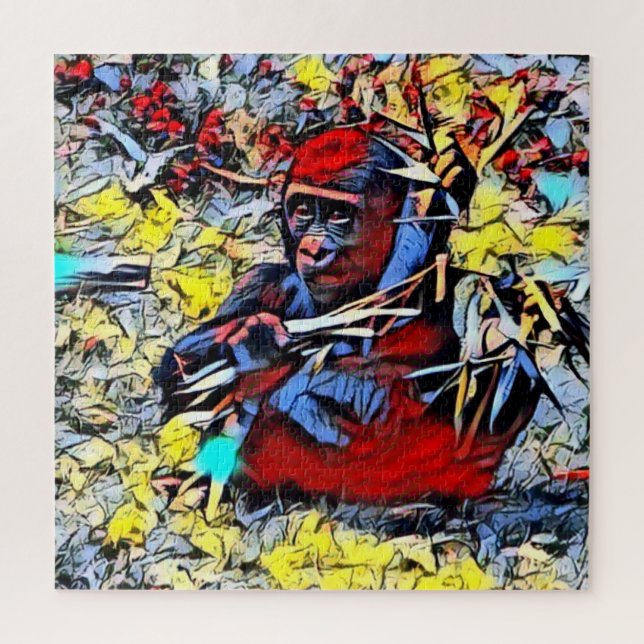 Colour Kick - Gorilla Baby Jigsaw Puzzle (Vertical)